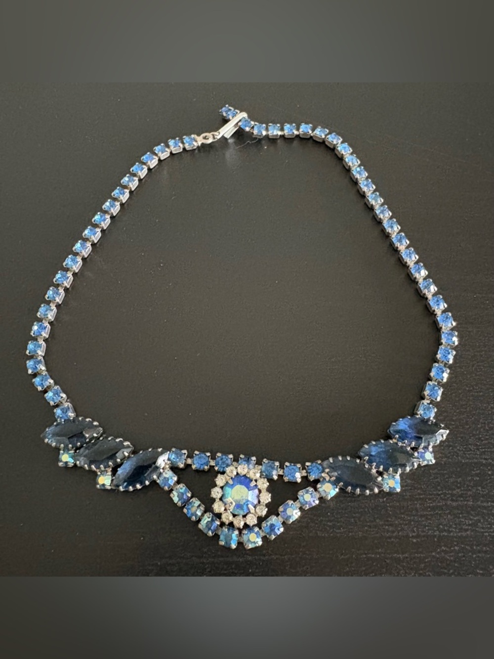 Vintage Blue Rhinestone Juliana? Necklace